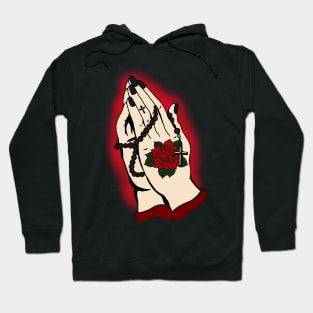 Neo Traditional Praying Hands Hoodie